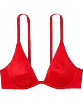 Victorias Secret Incredible Unlined Smooth Plunge Bra Lipstick Nwt